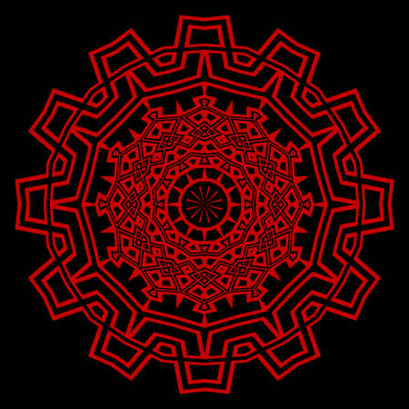 Beautiful Mandala. Vintage decorative elements. Beautiful Hand drawn background vector illustrationのイラスト素材