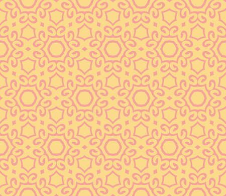 Pattern of abstract geometric flowers. Seamless vector illustration. for design greeting cards, backgrounds, wallpaper, interior design. Beige colorのイラスト素材