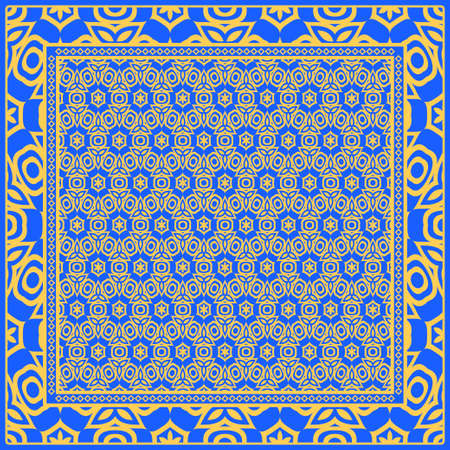 Fashion design Print with geometric floral pattern. Vector illustration.のイラスト素材