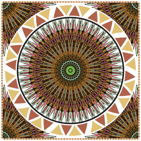 Design for pillow. Vector pattern. For fabric, textile, bandana, pillowcarpet printのイラスト素材
