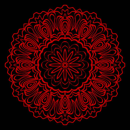 Mandala Style Vector Shapes. Decorative Cicle ornament. Floral designのイラスト素材