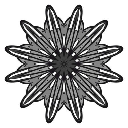 Mandala Style Vector Shapes. Decorative Cicle ornament. Floral design.のイラスト素材