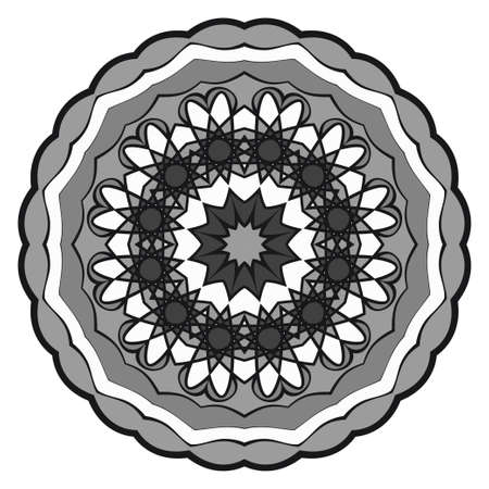 Modern Decorative floral color mandala. round Shapes. illustrationのイラスト素材
