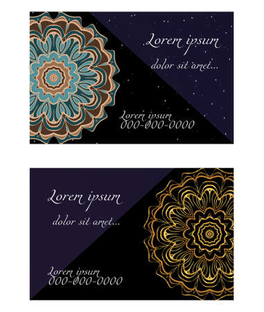 Collection card with relax mandala design. For mobile website, posters, online shopping, promotional materialのイラスト素材