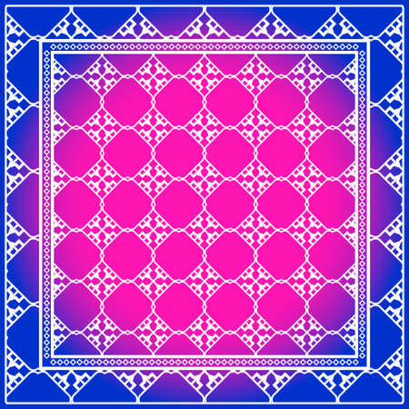 Decorative Geometric ornament with decorative border. Repeating sample figure and line. For modern interiors design, wallpaper, textile industryのイラスト素材