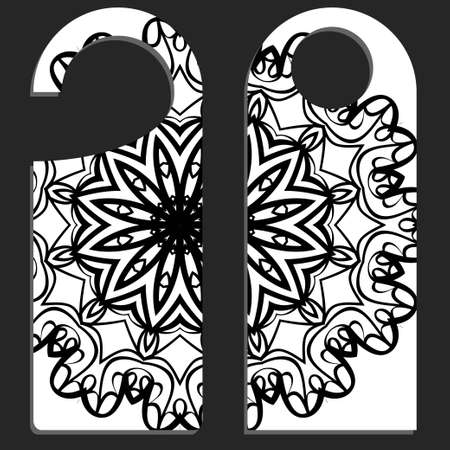 Empty Shopping Discounts Stickers. Template Discount Banners with Mandala Ornament. Vector Illustration.のイラスト素材