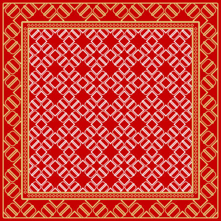 Design of a Geometric Pattern. vector. Repeating sample figure and line. For fashion interiors design, wallpaper, textile industry.のイラスト素材