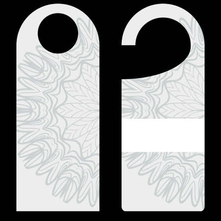 Hanger badge.Vector Illustration with floral mandala decoration.のイラスト素材