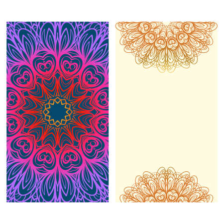 Collection card with relax mandala design. For mobile website, posters, online shopping, promotional materialのイラスト素材