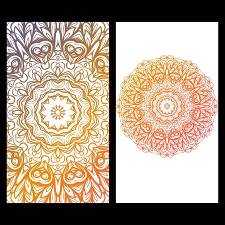 Vintage Invitation or wedding card. Vector illustatration. The front and rear side.のイラスト素材