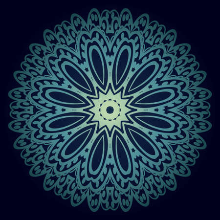 Modern Decorative Cicle Shapes. Floral mandala. vector illustration.のイラスト素材