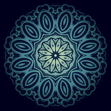Mandala Style Vector Shapes. Decorative Cicle ornament. Floral design.のイラスト素材