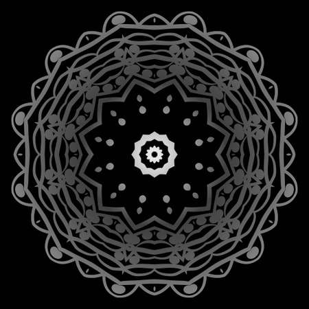 Vintage Invitation card with Mandala pattern. decorative elements. vector illustration. Anti-stress therapy patternのイラスト素材