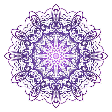 Modern Decorative floral color mandala. round Shapes. illustrationのイラスト素材