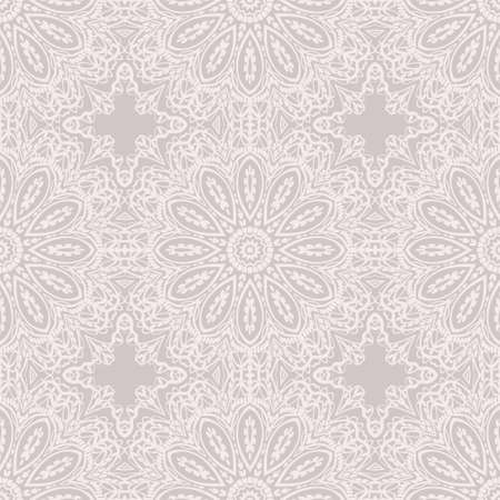 Decorative colorful ornament with round mandala decoration. symmetric seamless pattern . For print Bandanna, shawl, tablecloth, fabric fashion, scarf, design.のイラスト素材