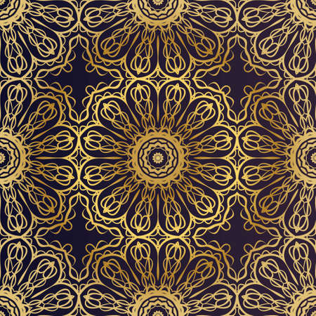 color seamless lace pattern with abstract geometric flower. Stylish fashion design background for invitation card. illustrationのイラスト素材