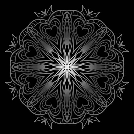 Vector illustration. Modern Decorative floral mandala. Hand drawn background. Islam, Arabic, Indian, ottoman motifsのイラスト素材