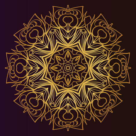 Ornamental round lace. Sacred oriental mandala. color floral ornament. Modern Decorative vector illustration for time restless.のイラスト素材