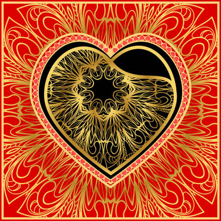 Romantic pattern with hearts for Happy Valentine's Day. Design for card, paper, party, printのイラスト素材