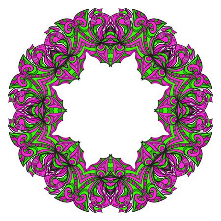 Floral frame for Invitation or wedding card with decorative ornament. Vector illustatrationのイラスト素材