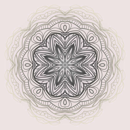 Indian floral mandala pattern.Vector Henna tattoo style. Can be used for textile, greeting card, coloring book, phone case printのイラスト素材