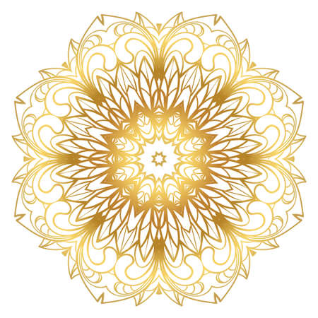 Modern Decorative floral mandala. Decorative Cicle ornament. Floral design. Vector illustration. Can be used for textile, greeting card, coloring book, phone case printのイラスト素材