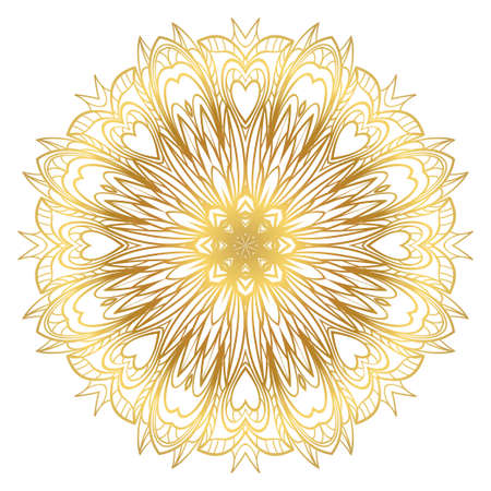 Ornamental round lace. Sacred oriental mandala. color floral ornament. Modern Decorative vector illustration for time restless.のイラスト素材