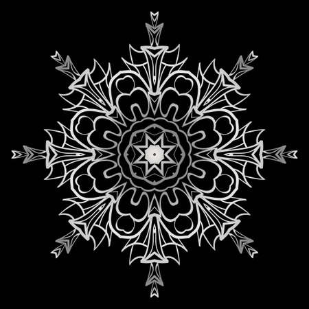 Beautiful round flower mandala. Vector illustration. Abstractのイラスト素材