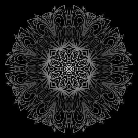 Ethnic ornamental mandala. Decorative design element. Vector illustration for card.のイラスト素材