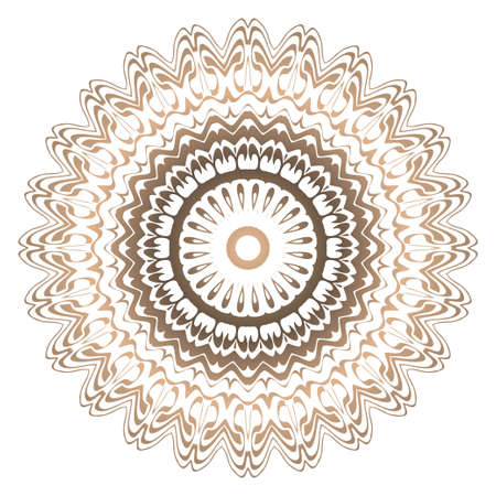 Modern Decorative Cicle Shapes. Floral mandala. vector illustration.のイラスト素材
