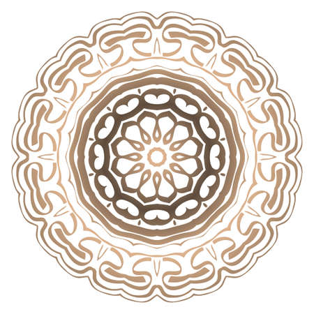 Modern Decorative floral color mandala. Super vector round Shapes. Vector illustration.のイラスト素材