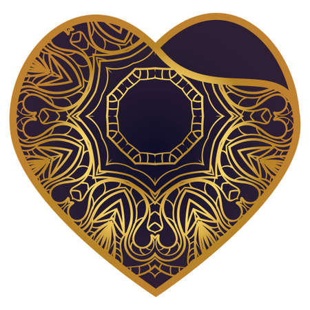 Template Openwork Heart For Laser Cutting. For Plotter Cutting Or Printing, Wood, Metal. Vector Illustration.のイラスト素材