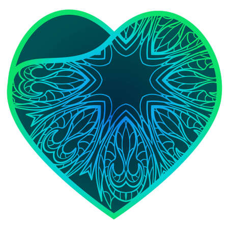 Lacy Hearts With Floral Openwork Pattern. Template For Layouts Wedding Cards, Interior, Or Printing. Vector Illustrationのイラスト素材