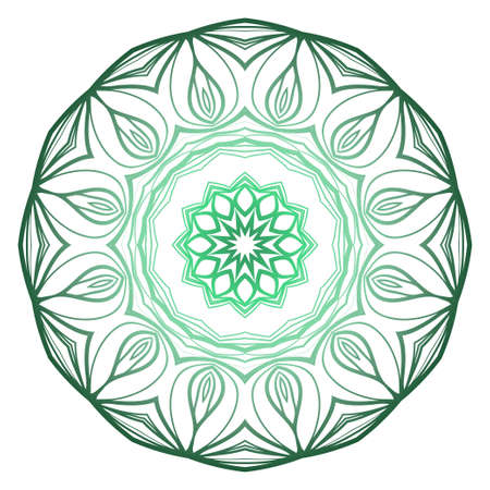 Modern Decorative Cicle Shapes. Floral mandala. vector illustration.のイラスト素材