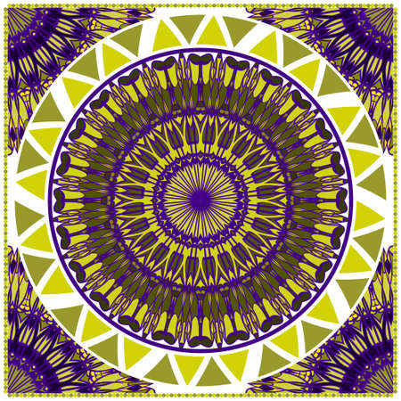 Design Vintage Cards With Floral Mandala Pattern And Ornaments. Vector Template. Islam, Arabic, Indian, Mexican Ottoman Motifs. Gradient color Background.のイラスト素材