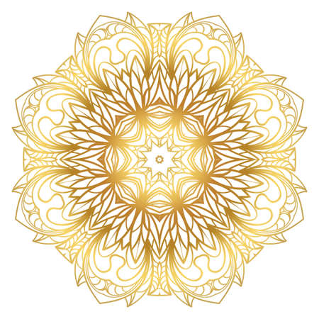 Ethnic ornamental mandala. Decorative design element. Vector illustration for card.のイラスト素材