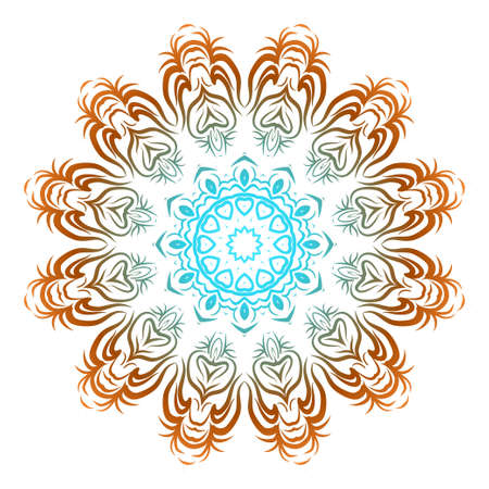 Vector Floral mandala. Vintage decorative elements. Vector illustrationのイラスト素材