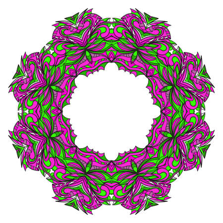 Vector floral frame. Template for flyer or invitation card design. for banners, greeting cards, gifts tagsのイラスト素材