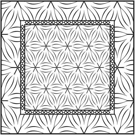 Design of a Geometric Pattern. vector. Repeating sample figure and line. For fashion interiors design, wallpaper, textile industry. White and black.のイラスト素材