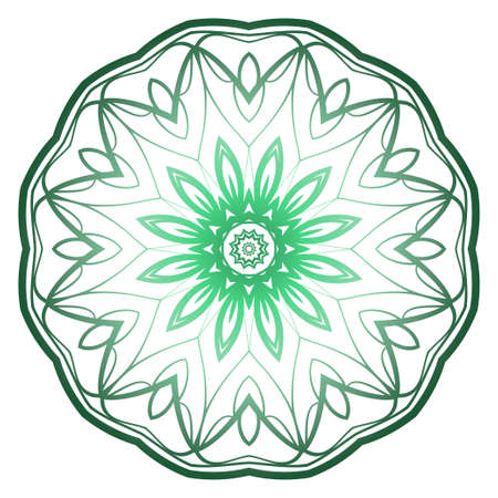 Mandala Style Vector Shapes. Decorative Cicle ornament. Floral design.のイラスト素材