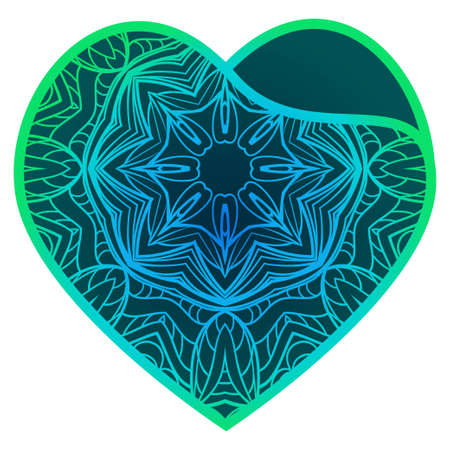 Lace Heart With Flower. Luxury Design For Invitations, Cards. Vector Illustrationのイラスト素材