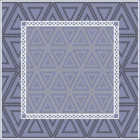 Vector pattern with abstract geometric style. Repeating sample figure and line. Fashion interiors design, wallpaper, textile industry. Steel color.のイラスト素材