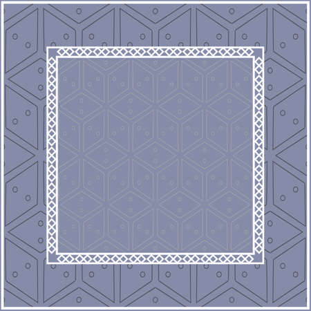 Vector pattern with abstract geometric style. Repeating sample figure and line. Fashion interiors design, wallpaper, textile industry. Steel color.のイラスト素材