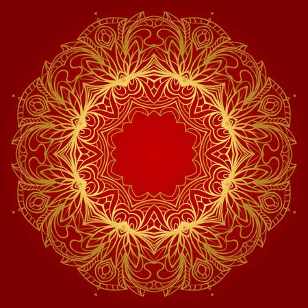 Vintage cards with Floral frame pattern. Vector template. The front and rear side.のイラスト素材