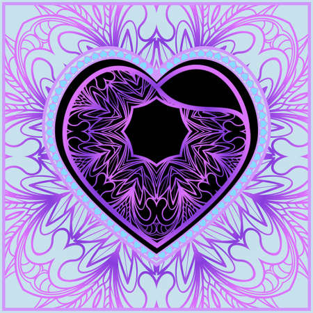 Valentine's day pattern with heart. Template Greeting Card, Invitation Or Posters. Vector Illustrationのイラスト素材