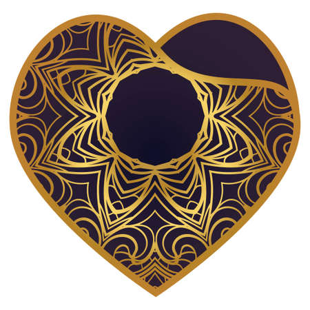 Valentine's Day Sign, Love Symbol. Vector Illustration. Template For Greeting Cards, Envelopes, Wedding Invitations, Interior Elements.のイラスト素材