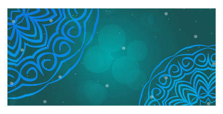 Decorative banner With Round Mandala Decoration. For Design, ad, web. Vector illustration.