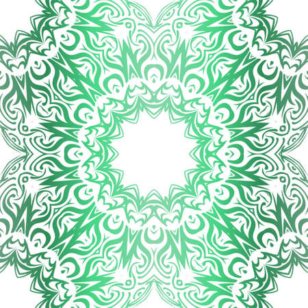 Floral Pattern, Green color Design. For Design background, paper, fashion print. Vector Illustration.のイラスト素材