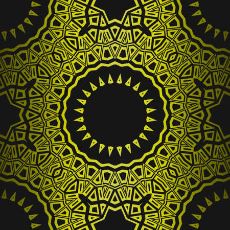 Color Seamless Lace Pattern With Abstract Geometric Flower. Stylish Fashion Design Background For...