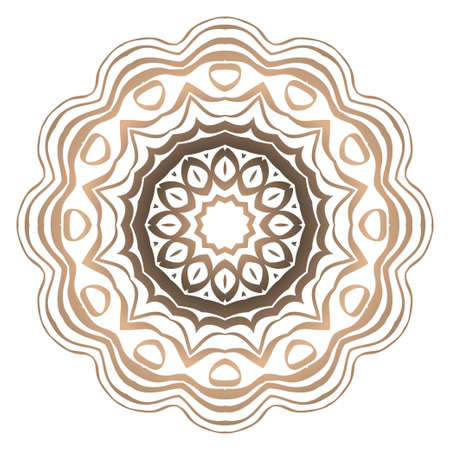 Beautiful round flower mandala. Vector illustration. Abstractのイラスト素材